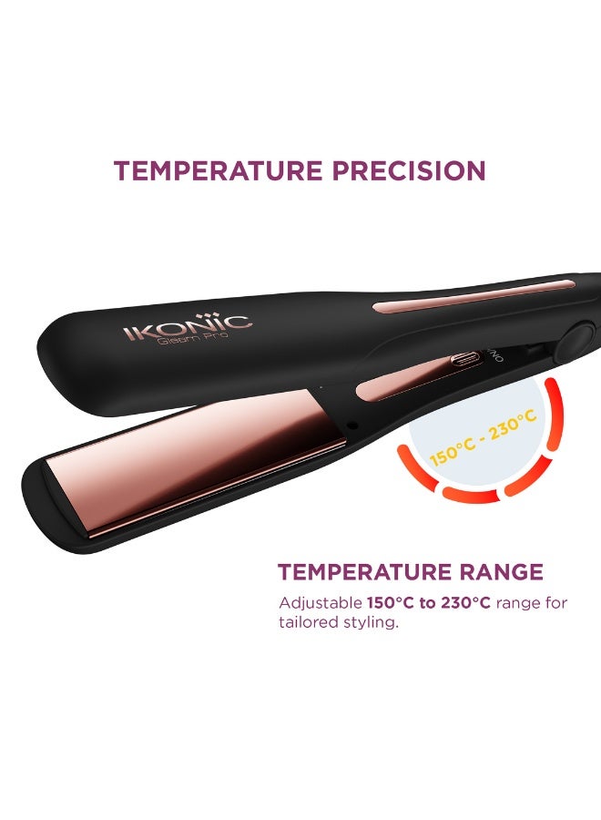 أي كونيك ألواح تيتانيوم بلون ذهبي وردي بعرض 1.5 بوصة، تحكم رقمي في درجة الحرارة، تسخين سريع، إيقاف تلقائي، مناسبة لجميع أنواع الشعر - Image 3